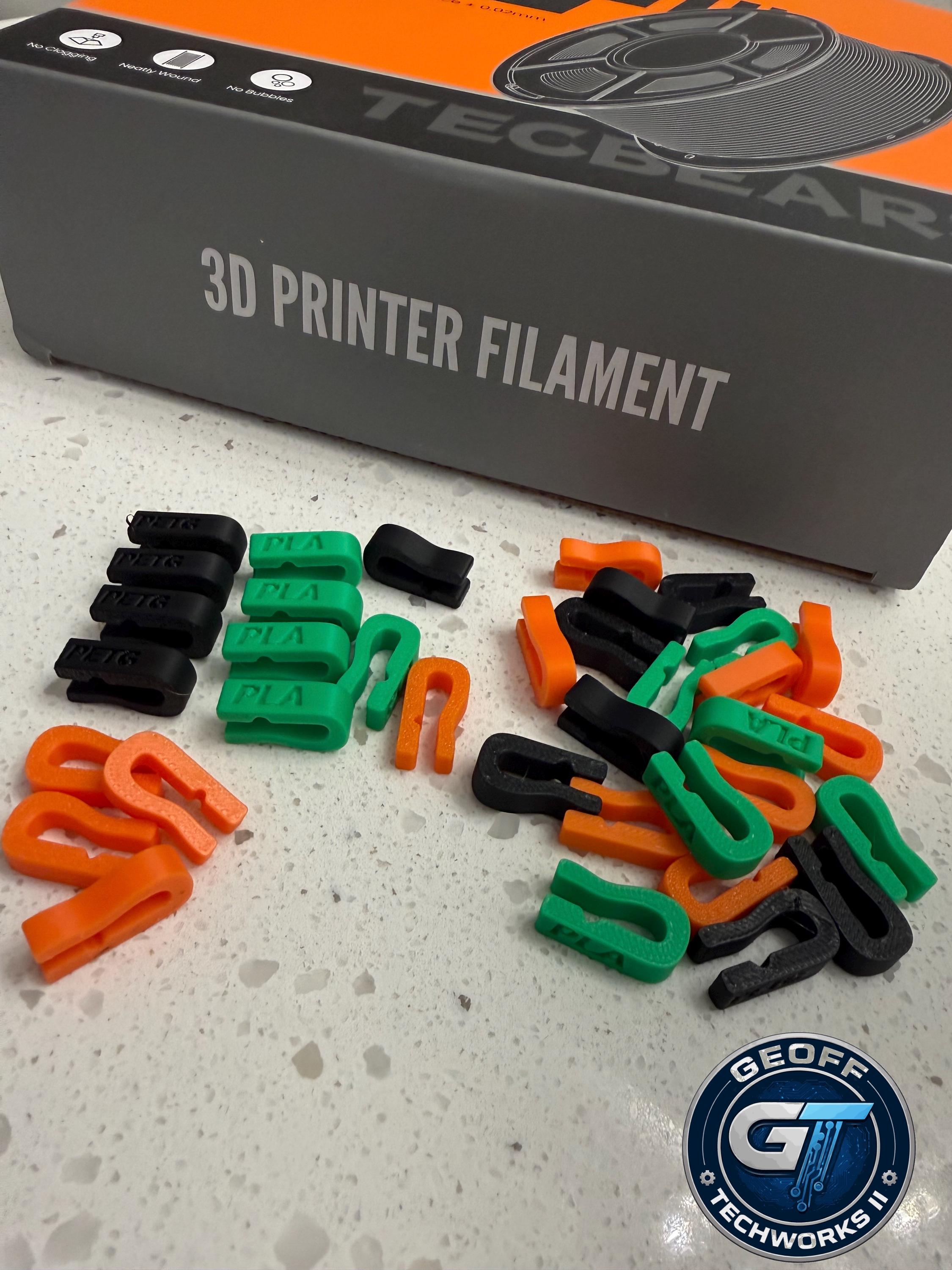3D Printer Filament Clips – Spool Holder, Tangle Prevention (Pack of 12)