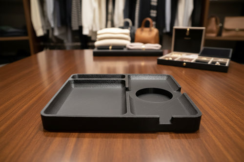 Nightstand Organizer with Phone Charging Slot | Desk Valet Tray | Wallet Keys Holder | Minimalist EDC Organizer | Bedside Dock